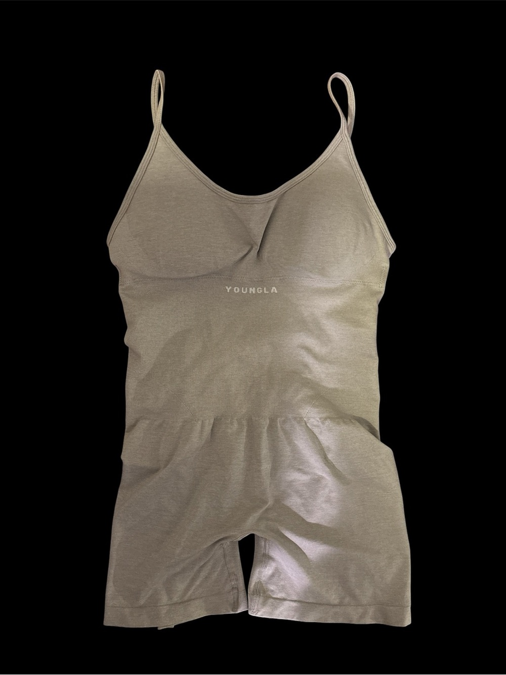 YoungLA Women’s Gray Bodysuit with Buttscrunch Size: XL NWT